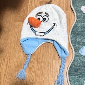 Disney Olaf Knit Earflap Hat White & Light Blue